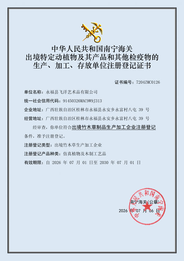 Customs Export Registration